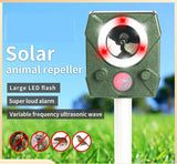 Ultrasonic Animal Repellent Deer Repellent Cat Repellent Outdoor Infrared Sensor Solar Animal Repeller Deterrent Raccoon Repellent Repel Dog Skunk Rabbit Away Yard