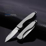 Mini Folding Titanium Knife Portable Pocket Knife Camping Food Processing Food Construction Repair Outdoor Equipment Keychain Mouth