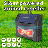 Solar Animal Repeller 2024 Upgraded Predator Nocturnal Animal Repellent, Red Led Light Control Outdoor Deterrent Coyote Raccoon Deer Fox Skunk Squirrel for Garden Yard Farm Chicken Coop