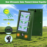 Ultrasonic Animal Repeller Outdoor Mouse Repellent Devices with Strobe Flashing Light Waterproof Solar Animal Repeller