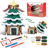 Christmas Crochet Kit for Beginners, Crochet Starter Kits for Adults Amigurumi Craft Knitting Crochet Animals Kits with Step-by-Step Video Tutorials