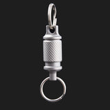 Titanium Alloy Keychain Key Holder Removable 360 Degree Rotation Multifunctional Portable for Waist Belt Outdoor Tool Men Women