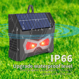 Solar Animal Repeller 2024 Upgraded Predator Nocturnal Animal Repellent, Red Led Light Control Outdoor Deterrent Coyote Raccoon Deer Fox Skunk Squirrel for Garden Yard Farm Chicken Coop