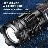 Flashlight High Lumens Brighter Tactical Flashlights with 3 Modes & Zoomable, Powerful Mini Flash Light for Emergency, Camping, Hiking