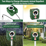 Ultrasonic Animal Repellent Deer Repellent Cat Repellent Outdoor Infrared Sensor Solar Animal Repeller Deterrent Raccoon Repellent Repel Dog Skunk Rabbit Away Yard