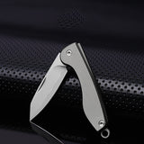 Mini Folding Titanium Knife Portable Pocket Knife Camping Food Processing Food Construction Repair Outdoor Equipment Keychain Mouth