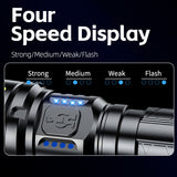 Lighting LED Flashlights High Lumens, Small Flashlight, Zoomable, Waterproof, Adjustable Brightness Flash Light for Outdoor, Emergency