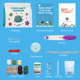 WAWAJI Crochet Kit for Beginners, Crochet Starter Kits for Adults Amigurumi Craft Knitting Crochet Kits with Step-by-Step Video Tutorials, 4 Pack Hanging Potted Plants Family