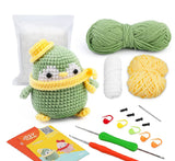 Beginners Crochet Kit for 2 Penguin, Start Crochet Animals Kit with Instructions, Crochet Set for Beginners Adults and Kids, Crochet Starter Pack with Case Full Knitting Crochet Accessories