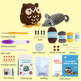 WAWAJI Animals Kit, Crochet Kit for Beginners, Crochet Starter Learn to Crochet Set with Step-by-Step Video Tutorials Instructions, Yarn, Hook, Instruction, and Accessories