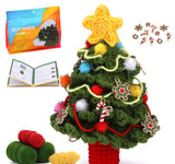 Christmas Snowman Crochet Kit for Beginners, Crochet Starters Kit Adult, Complete Little Snowman Craft Knitting Kit with Crochet Hooks Yarns Step-by-Step Video Tutorials