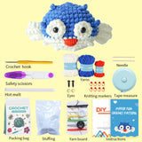 WAWAJI Animals Kit, Crochet Kit for Beginners, Crochet Starter Learn to Crochet Set with Step-by-Step Video Tutorials Instructions, Yarn, Hook, Instruction, and Accessories