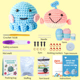 WAWAJI Animals Kit, Crochet Kit for Beginners, Crochet Starter Learn to Crochet Set with Step-by-Step Video Tutorials Instructions, Yarn, Hook, Instruction, and Accessories