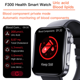 ECG smart watch with blood pressure monitor body temperature blood glucose heart rate blood oxygen