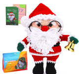 Christmas Snowman Crochet Kit for Beginners, Crochet Starters Kit Adult, Complete Little Snowman Craft Knitting Kit with Crochet Hooks Yarns Step-by-Step Video Tutorials