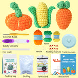 WAWAJI Animals Kit, Crochet Kit for Beginners, Crochet Starter Learn to Crochet Set with Step-by-Step Video Tutorials Instructions, Yarn, Hook, Instruction, and Accessories