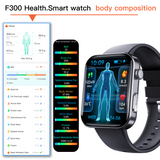 ECG smart watch with blood pressure monitor body temperature blood glucose heart rate blood oxygen