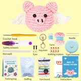 WAWAJI Animals Kit, Crochet Kit for Beginners, Crochet Starter Learn to Crochet Set with Step-by-Step Video Tutorials Instructions, Yarn, Hook, Instruction, and Accessories