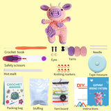 WAWAJI Animals Kit, Crochet Kit for Beginners, Crochet Starter Learn to Crochet Set with Step-by-Step Video Tutorials Instructions, Yarn, Hook, Instruction, and Accessories