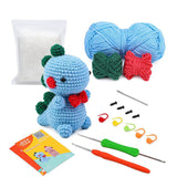 The Woobles Beginners Crochet Kit with Easy Peasy Yarn，Crochet Animal Kit, Knitting Kit with Yarn, Polyester Fiber