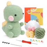 The Woobles Beginners Crochet Kit with Easy Peasy Yarn，Crochet Animal Kit, Knitting Kit with Yarn, Polyester Fiber