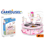 Creative Kids Carousel Toys for kids Ages 3-6 Years DIY Building Sets Birthday Gifts